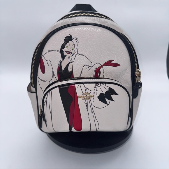 Coach Cream and Black Backpack with Red Accents - Picture 1 of 12